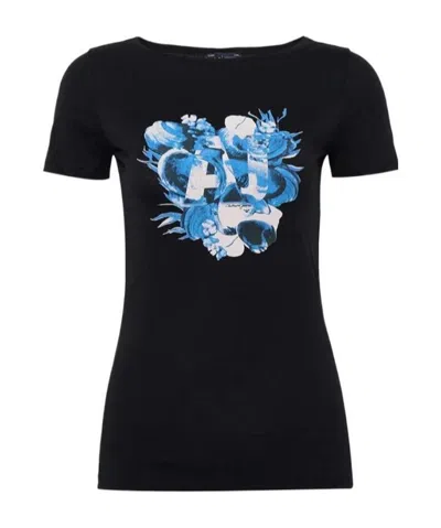 Armani Jeans Printed T-shirt In Black