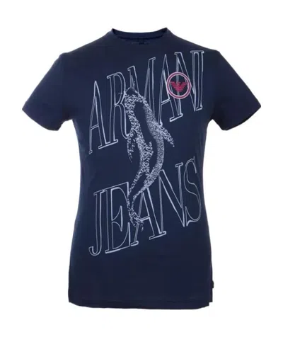 Armani Jeans Printed T-shirt In Blue