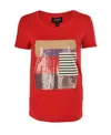 Armani Jeans Printed T-shirt In Red