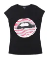 Armani Jeans Printed T-shirt With Round Neck In Black