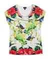 Armani Jeans Printed T-shirt With Round Neck In Multicolor