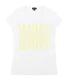 Armani Jeans Printed T-shirt With Round Neck In White