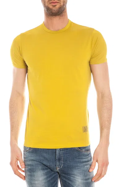 Armani Jeans Printed T-shirt In Yellow