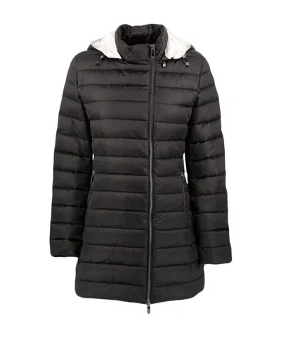 Armani Jeans Quilted Down Jacket In Black