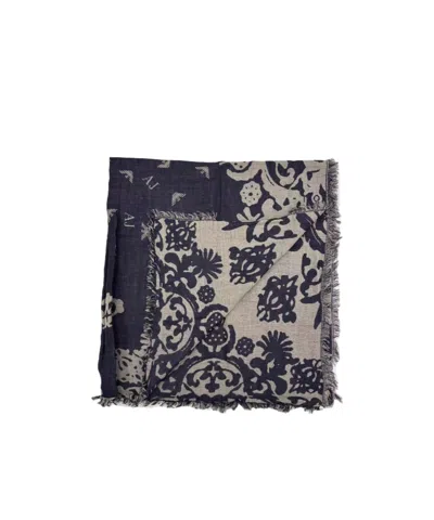 Armani Jeans Rectangular Scarf In Black