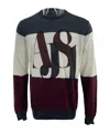 Armani Jeans Round-collar And Long-sleeved Sweater In Black