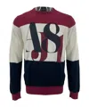 Armani Jeans Round-collar And Long-sleeved Sweater In Black