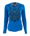 Armani Jeans Round Collar And Long-sleeved T-shirt In Blue