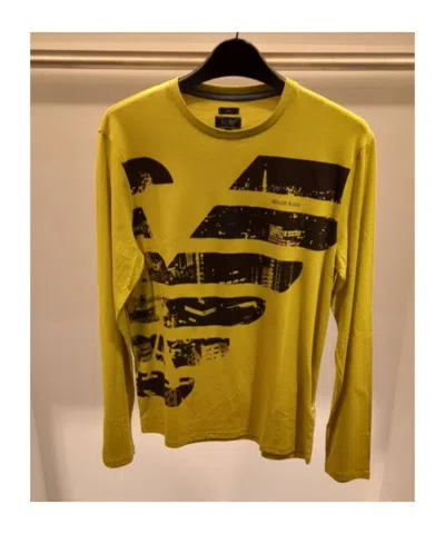 Armani Jeans Round Collar And Long-sleeved T-shirt In Brown