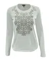 Armani Jeans Round Collar And Long-sleeved T-shirt In Gray