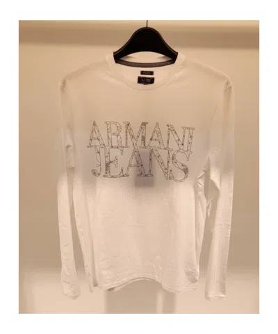 Armani Jeans Round Collar And Long-sleeved T-shirt In Nude