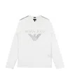 Armani Jeans Round Collar And Long-sleeved T-shirt In White