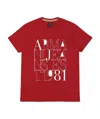 Armani Jeans Round Collar Logo T-shirt In Red