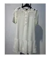 Armani Jeans Round-collar Short-sleeve Dress In Gray