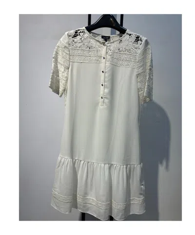 Armani Jeans Round-collar Short-sleeve Dress In Gray