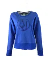 Armani Jeans Round-neck Long-sleeved Sweater In Blue