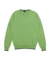 Armani Jeans Round Neck Patch Pullover In Green