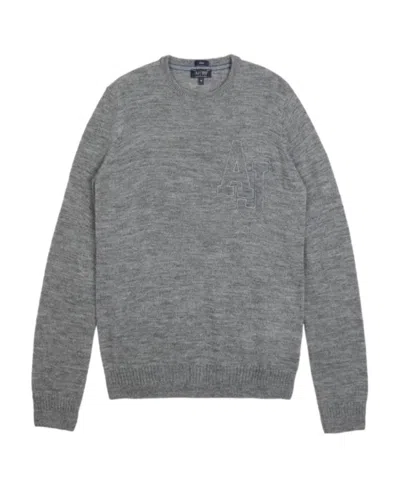 Armani Jeans Round-neck Pullover In Gray
