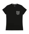 Armani Jeans Round-necked Logo T-shirt In Black