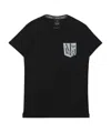 Armani Jeans Round-necked Logo T-shirt In Black