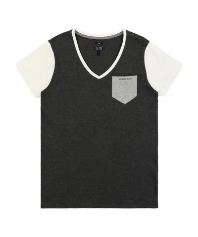 Armani Jeans Round-necked Logo T-shirt In Black
