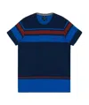 Armani Jeans Round-necked Logo T-shirt In Blue