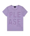 Armani Jeans Round-necked Logo T-shirt In Purple