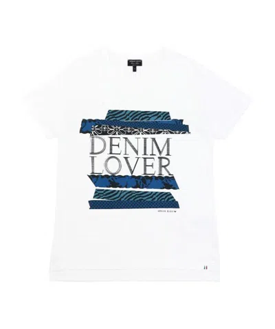 Armani Jeans Round-necked Logo T-shirt In White