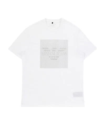 Armani Jeans Round-necked Logo T-shirt In White