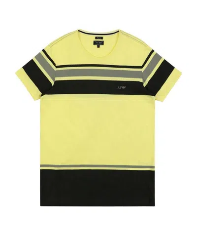 Armani Jeans Round-necked Logo T-shirt In Yellow