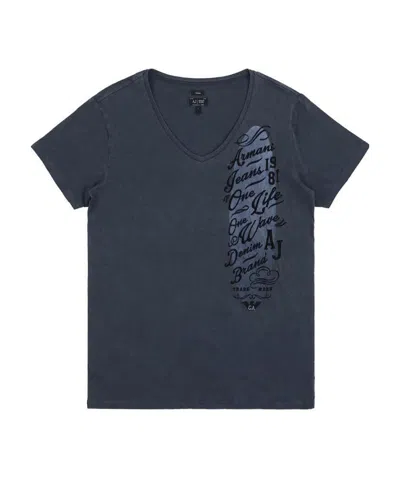 Armani Jeans Round-necked T-shirt In Black