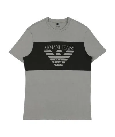 Armani Jeans Round-necked T-shirt In Gray