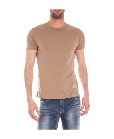 Armani Jeans Round-necked T-shirt In Beige