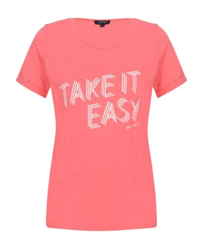 Armani Jeans Round-necked T-shirt In Pink