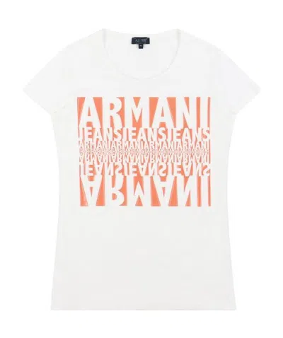 Armani Jeans Round-necked T-shirt In White