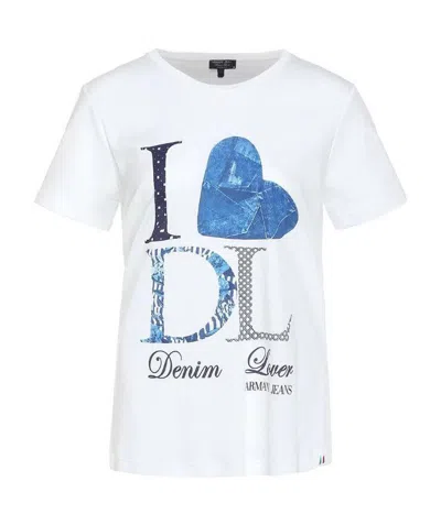 Armani Jeans Round-necked T-shirt In White