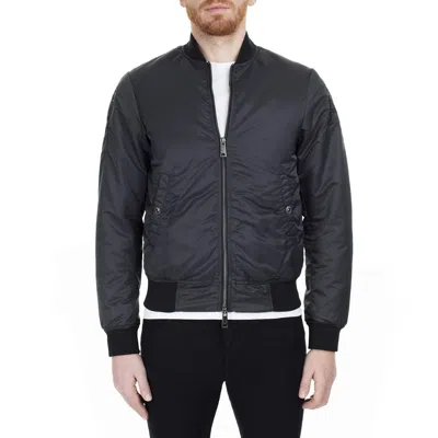 Armani Jeans Short Pilot Casual Jacket In Black