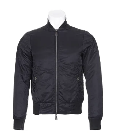 Armani Jeans Short Pilot Casual Jacket In Black