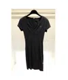 Armani Jeans Short-sleeved Zipper Dress In Black