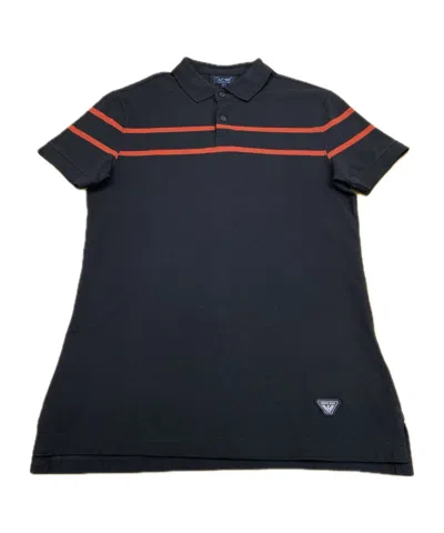 Armani Jeans Short-sleeved Polo Shirt In Black