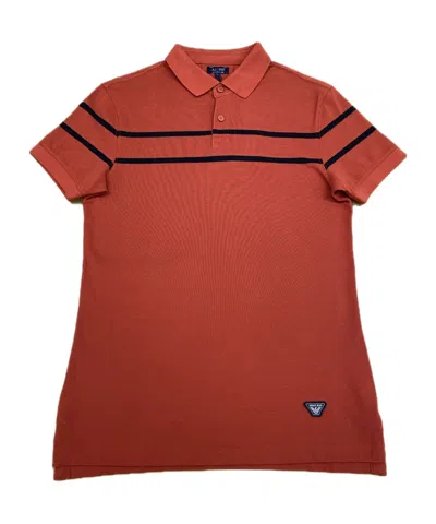 Armani Jeans Short-sleeved Polo Shirt In Red