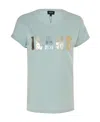 Armani Jeans Slim T-shirt With Round Neck And Short Sleeves In Green