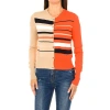 Armani Jeans Spliced Design Cardigan In Multicolor