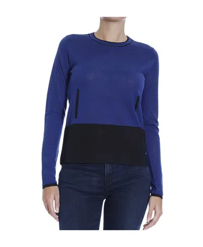 Armani Jeans Splicing Detail Pullover In Blue