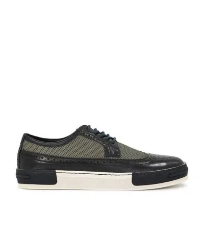 Armani Jeans Splicing Details Leisure Sports Shoes In Black