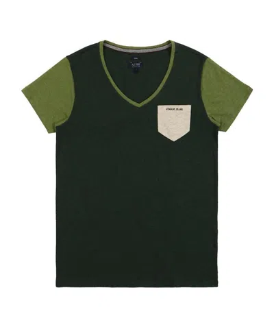 Armani Jeans Splicing Details T-shirt In Black