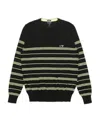 Armani Jeans Striped Sweater In Black