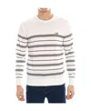 Armani Jeans Striped Sweater In White