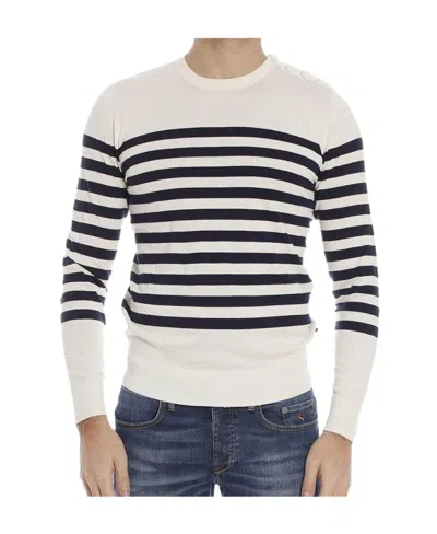 Armani Jeans Striped Sweater In White