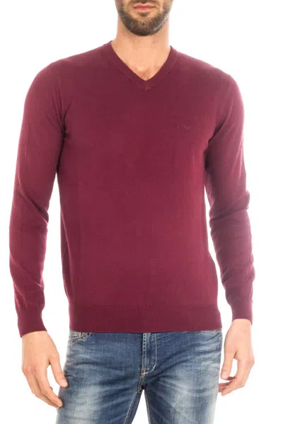 Armani Jeans Sweater In Burgundy